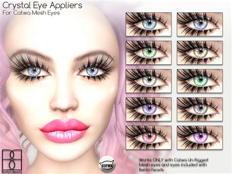 Second Life Marketplace Bootys Beauty Catwa Eye Appliers ~ Crystal