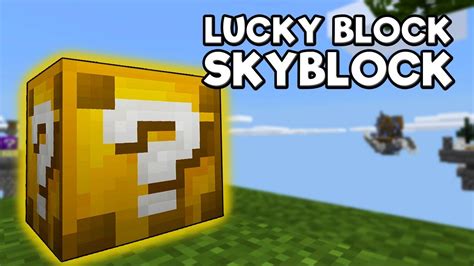 Trying Lucky Block Skyblock In Minecraft Youtube