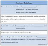 Form Of Apartment Lease