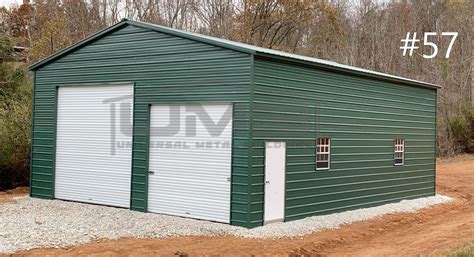 30x51x12 Vertical Roof Garage Universal Metal Buildings