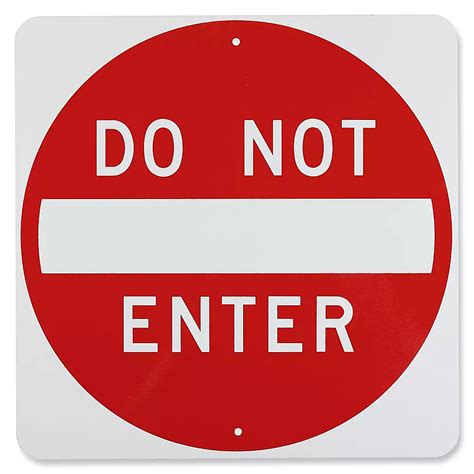 Do Not Enter Sign 24 X 24 H 2914 Uline