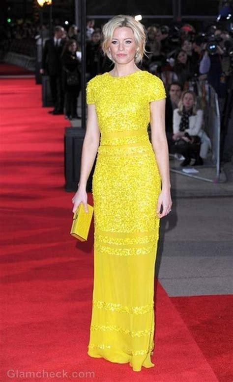 Elizabeth Banks In Bill Blass Yellow Gown Yellow Fashion Elegant