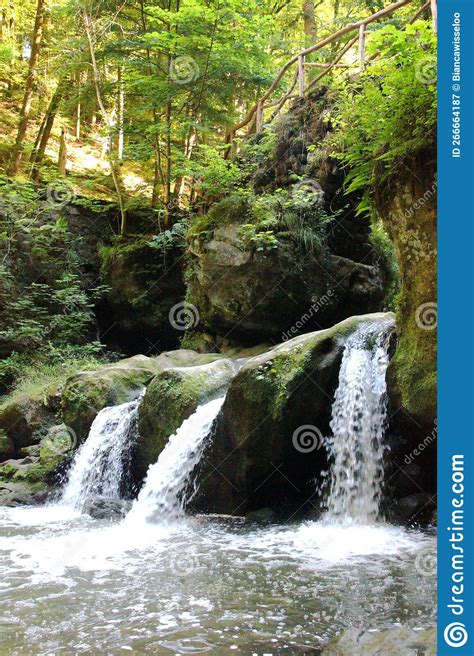 Schiessentümpel Waterfall In The River Black Ernz In Luxemburg Stock
