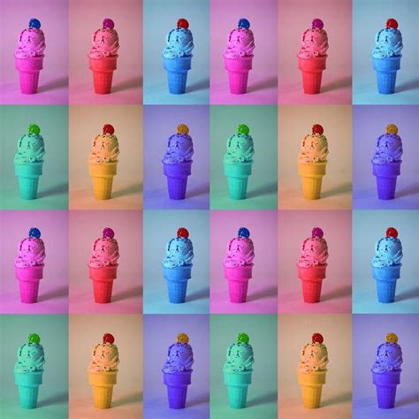 Julia Mclaurin 24 Cones Rainbow Sprinkles Ice Cream Cone W