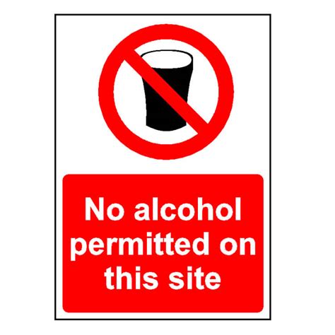 Safety Signage No Alcohol Permitted Sign