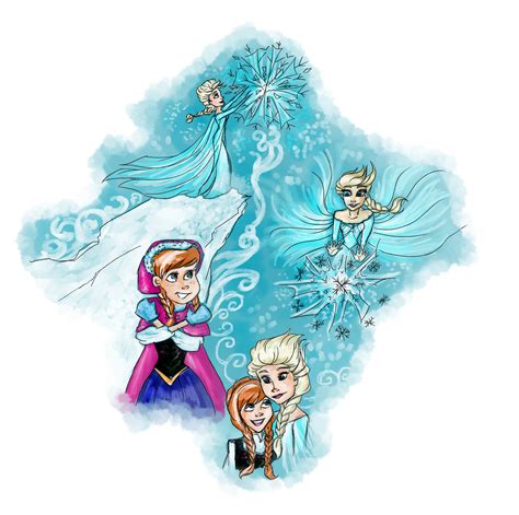 Elsa And Anna Frozen Fan Art 35661648 Fanpop