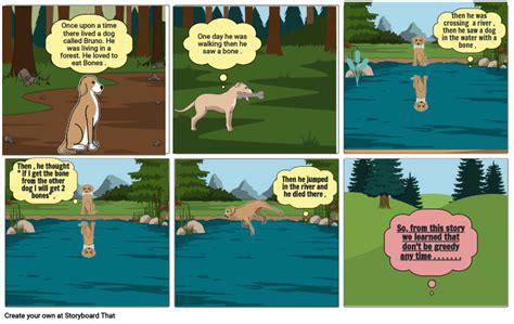 The Greedy Dog Story Storyboard By 6c1527ac