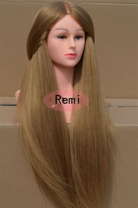 24mannequin Head Hair Yaki Synthetic Maniqui Hairdressing Doll Heads