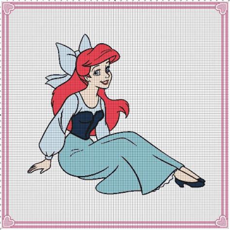 Disneys Ariel Cross Stitch Pattern By Celina86 Craftsy Cross