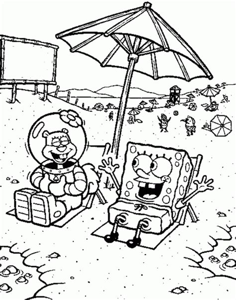 Spongebob And Sandy Coloring Pages Coloring Home