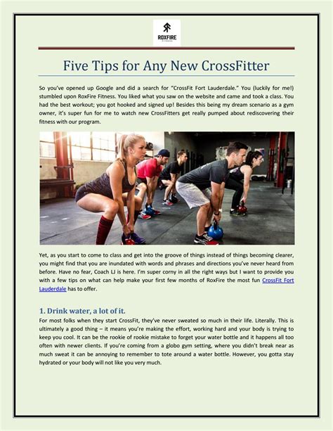 five tips for any new crossfitter roxfire fitness by roxfire fitness issuu