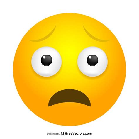 Worried Face Emoji Clipart Https 123freevectors Worried