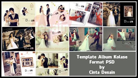 Download Template Album Kolase Wedding Psd Gratis Perbeer