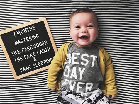 Brady Jordan 7 Months Showit Blog Baby Milestone Photos Monthly