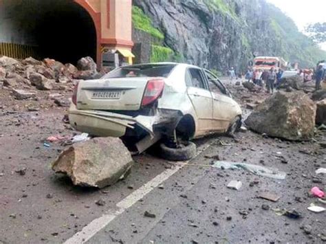 Landslide On Mumbai Pune Highway Kills Two Traffic Comes To Halt