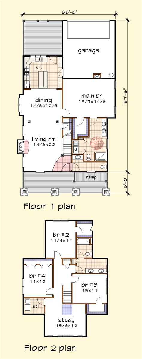 House Plan Ud2303a Universal Design Series