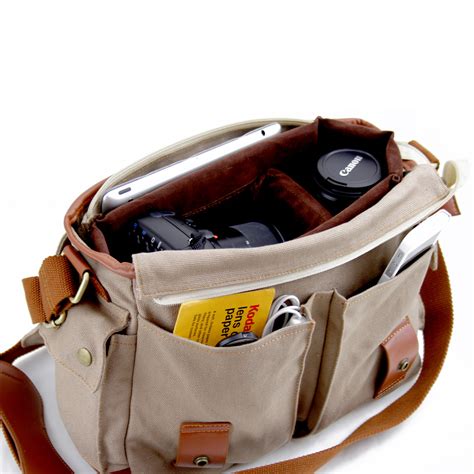 Canvas Camera Bag Shoulder Strap C101 Tan Oliday Touch Of Modern