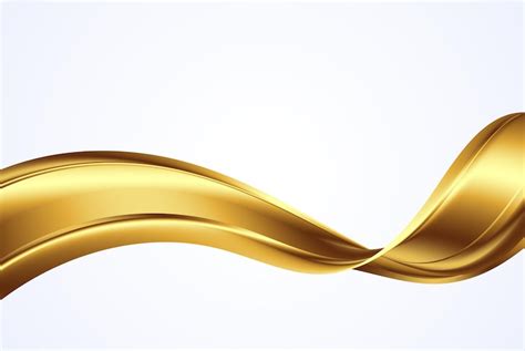 Premium Vector Soft Golden Wavy Shapesabstract Golden Wave Flow Wavy
