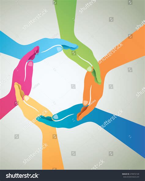 9557 Hands Joining Circle 图片、库存照片和矢量图 Shutterstock