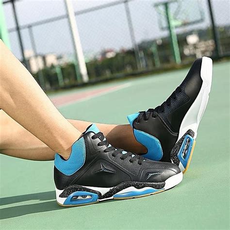 Fashion Mens Basketball Shoes Anti Slip Outdoor Sport Sneakers Black