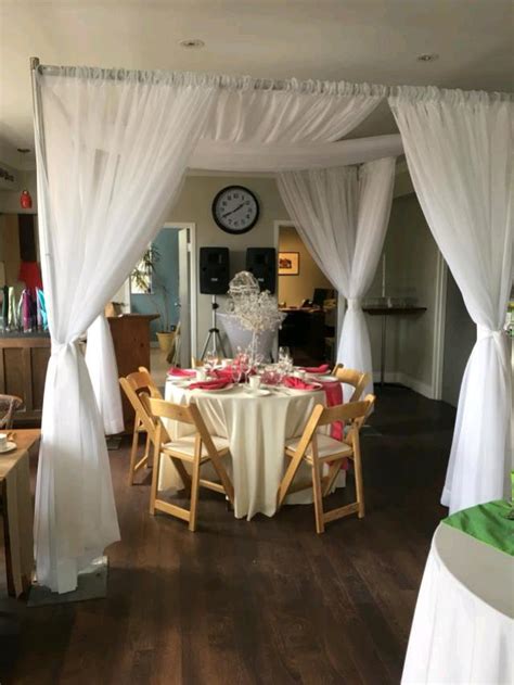 A canopy is an alternative to tents and wedding arches that can be decorated to meet numerous wedding styles. WEDDING CANOPY/DRAPED CEILING 7.5 FOOT X7.5 FOOT Rentals ...