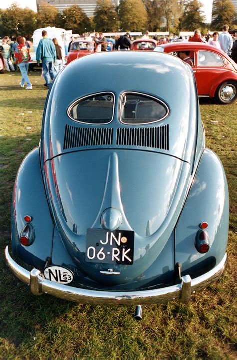 It was originally somewhat larger than the beetle we know today but the succeeding generation was made smaller. 1953 VW Beetle | See for more of my car photos: www.flickr ...