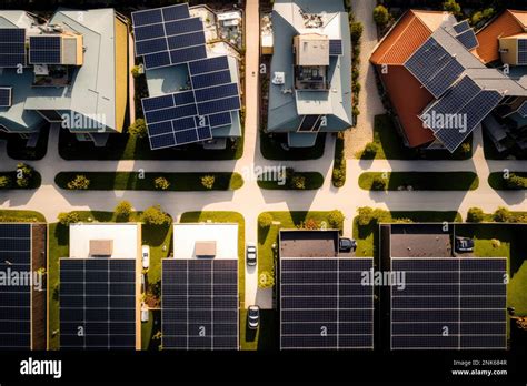 Aerial View Of Contemporary Residential Buildings In Sustainable City