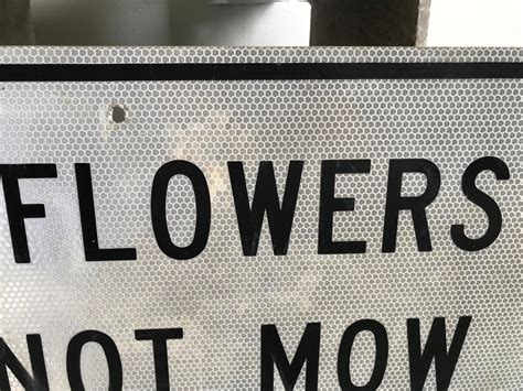 Vintage Wildflowers Metal Highway Sign At 1stdibs Wildflowers Do Not