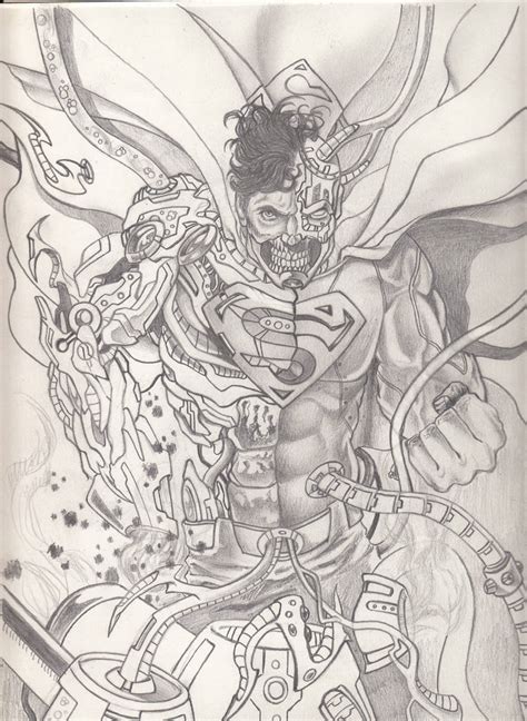 Cyborg Superman Pencil By Sketch252 On Deviantart