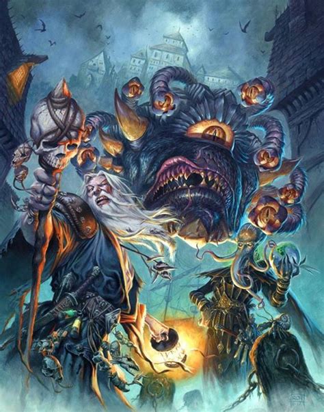 Wizard Mind Flayer Beholder Dungeons And Dragons Art Fantasy