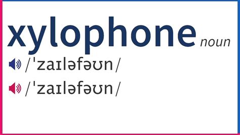 how to pronounce xylophone in british and american english youtube