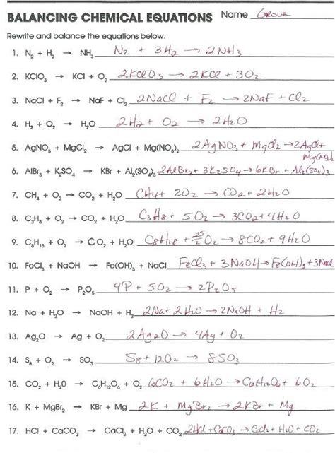 You can download and please share this types of reactions worksheet answers balancing equations worksheet ideas to your friends and family via your social media account. Balancing Chemical Equations Worksheets Answers If8766 ...