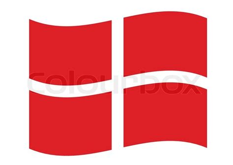 Diese hochqualitativen cliparts können gratis verwendet werden. Dänemark Flagge mit Welleneffekt | Vektorgrafik | Colourbox