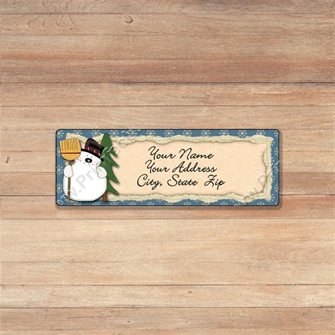 30 Personalized 2 58 By 1 Holiday Christmas Winter 2 Return Address