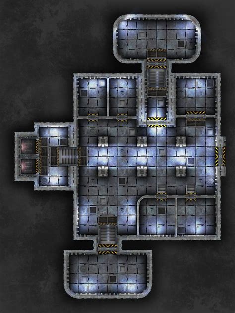 Sci Fi Tactical Map Tabletop Rpg Maps Dungeon Maps Cyberpunk Rpg