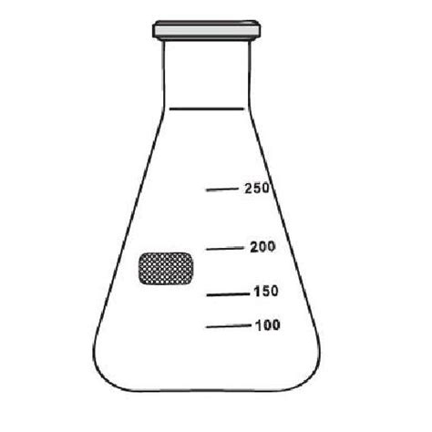 A glass laboratory flask of a conical profile with a narrow tubular neck. Flask Drawing at PaintingValley.com | Explore collection ...