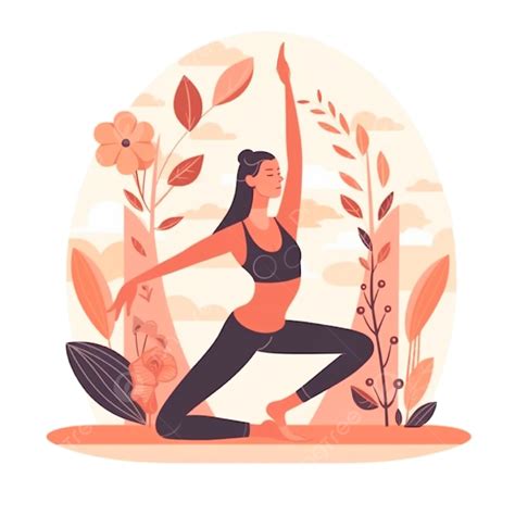 Yoga Day Healthy Girl Orange Yoga Day Girl Life PNG Transparent