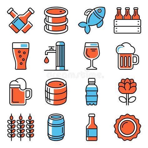 beer icons set on white background vector stock vector illustration of sign white 254915282