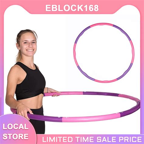 Usa Hoola Hoop Folding Fitness Weighted Hula Hoops 1kg 8 Sections For