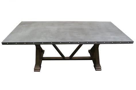Dx1521 Industrial Galvanized Rectangular Dining Table