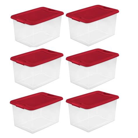 Sterilite 64 Qt Christmas Holiday Latch Lid Storage Bin Container Tote