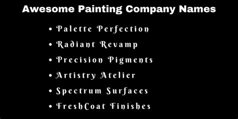 370 Painting Company Names Ideas And Suggestions