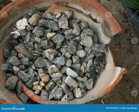 Crushed Stone Or Angular Rock Stock Image Image Of Heap Pile 97678751