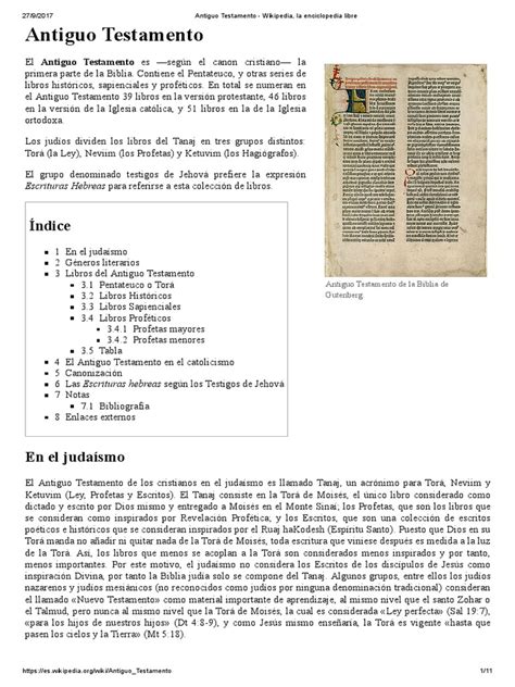 Antiguo Testamento Wikipedia La Enciclopedia Libre