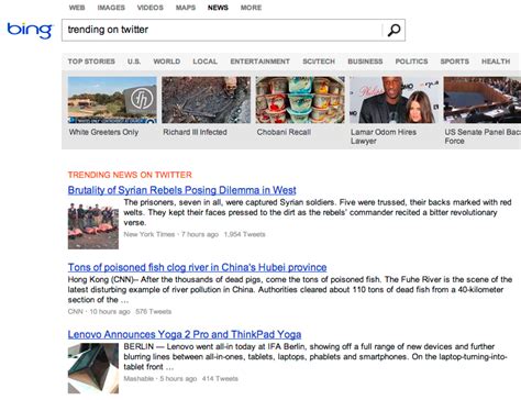 Bing News Now Features Trending Topics From Facebook And Twitter