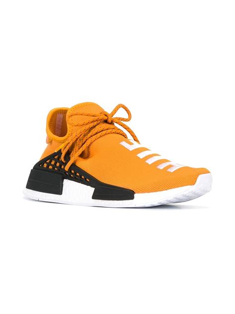 adidas x pharrell williams human race nmd orange sneakers farfetch