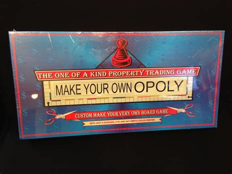 Make Your Own Opoly Edition Board Game Custom Monopoly Banking New