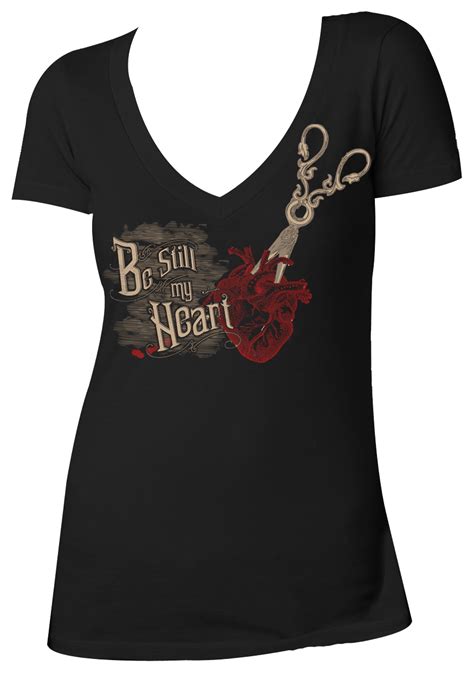 Womens Be Still My Heart V Neck Se7en Deadly