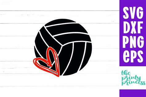 Volleyball Heart Svg Volleyball Cutting File 933727 Cut Files