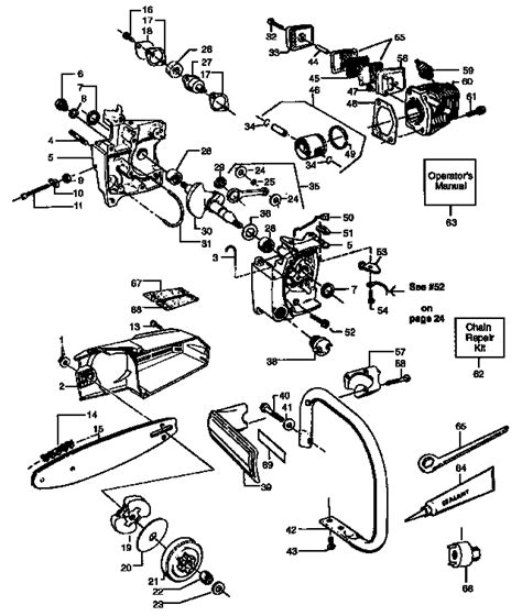 Engine Diagram And Parts List For Model 358355141 Craftsman Parts